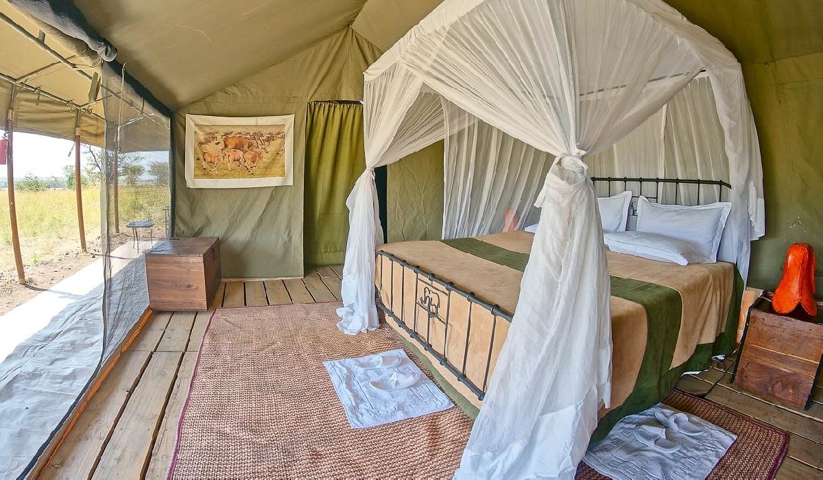L'intérieur d'une tente au Ang'ata Migration Camp