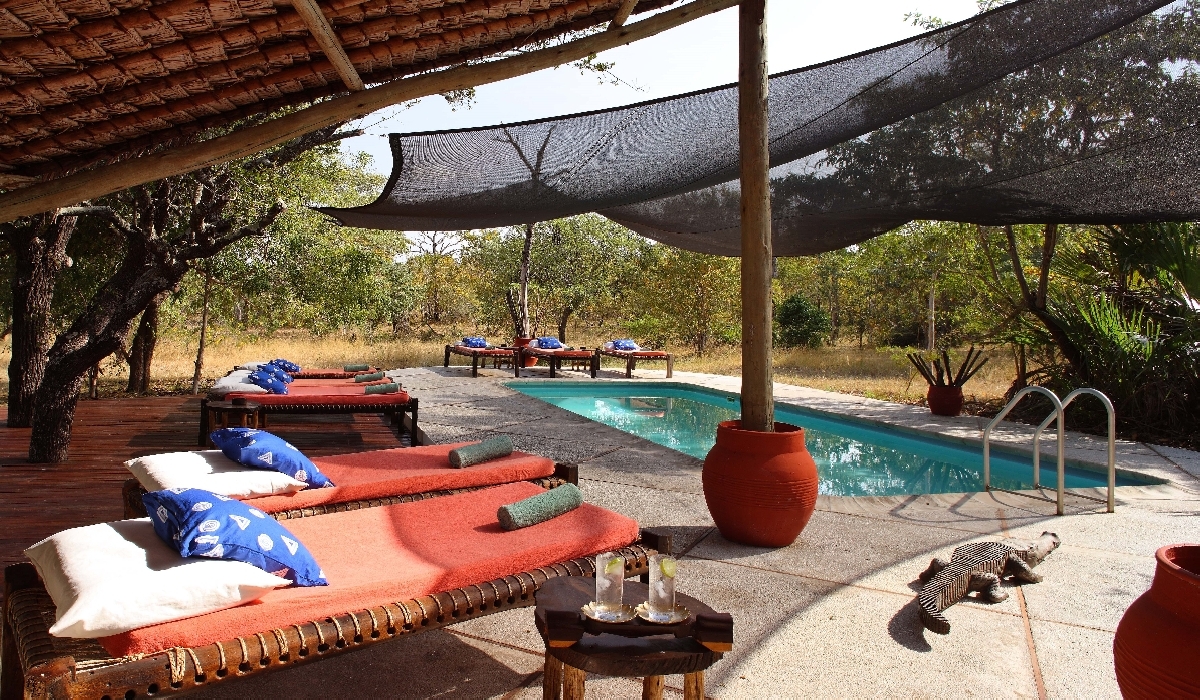 L'espace piscine du camp Siwandu