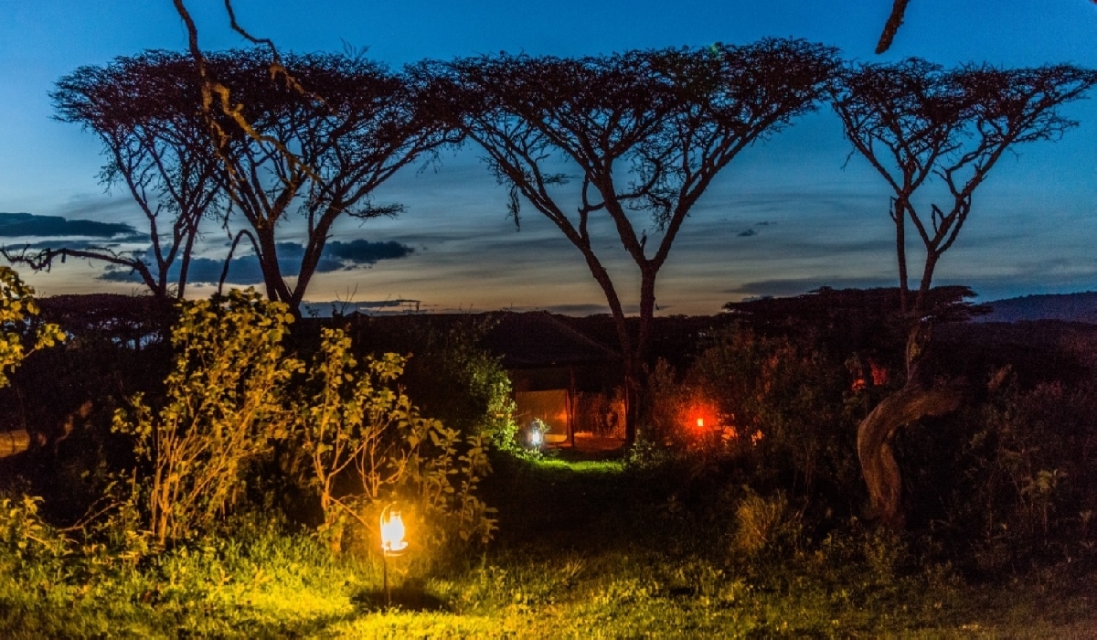 Atmosphère de nuit au camp Ang'ata Ngorongoro Crater